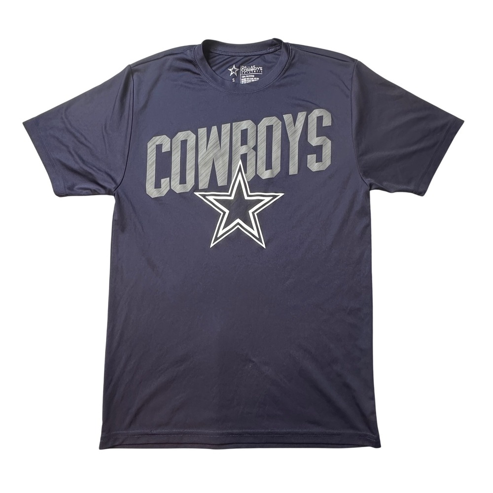 Dallas Cowboys T-Shirt Mens‎ Small Navy Blue Authentic Performance Short Sleeve